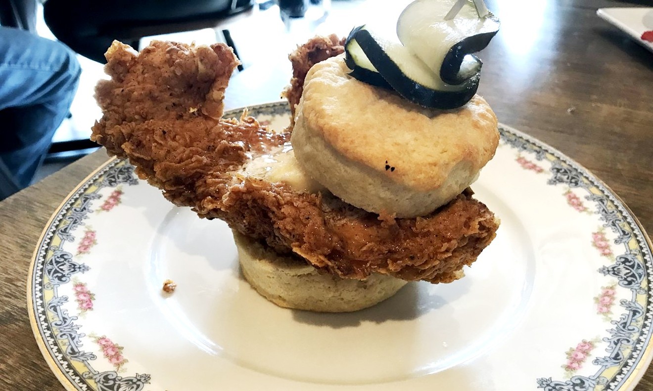 Grind's chicken biscuit with honey butter.