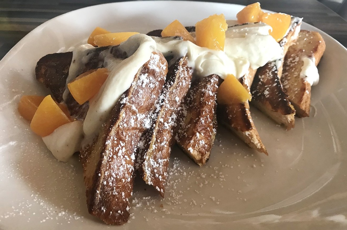 Peaches and cream French toast at Spanky's.