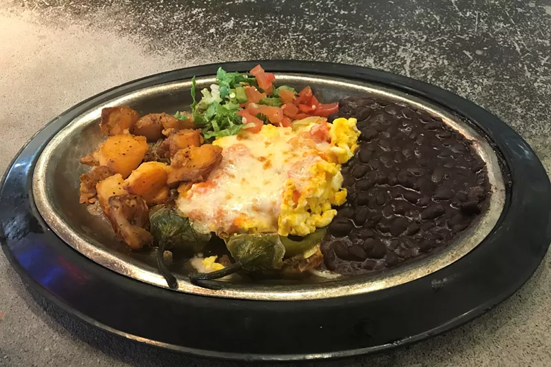 Image: Chiles rellenos can be brunch; just add eggs.