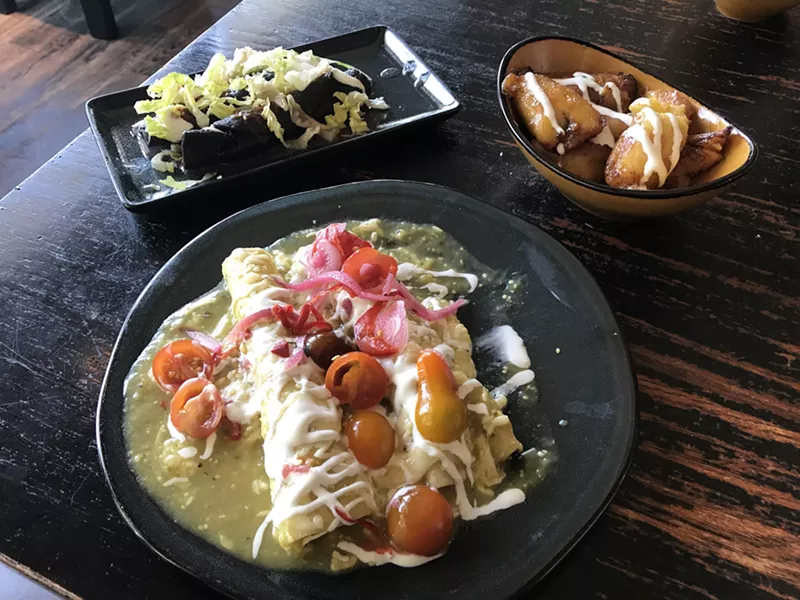 Image: Enchiladas and other Mexican dishes are part of Tamayo's brunch service.