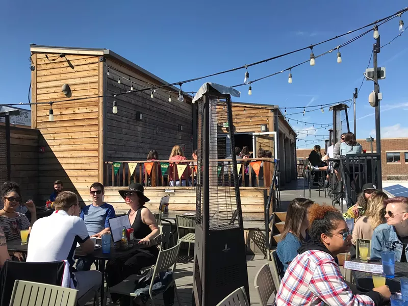 Image: The rooftop patio at Historians Ale House is a great setting for brunch.