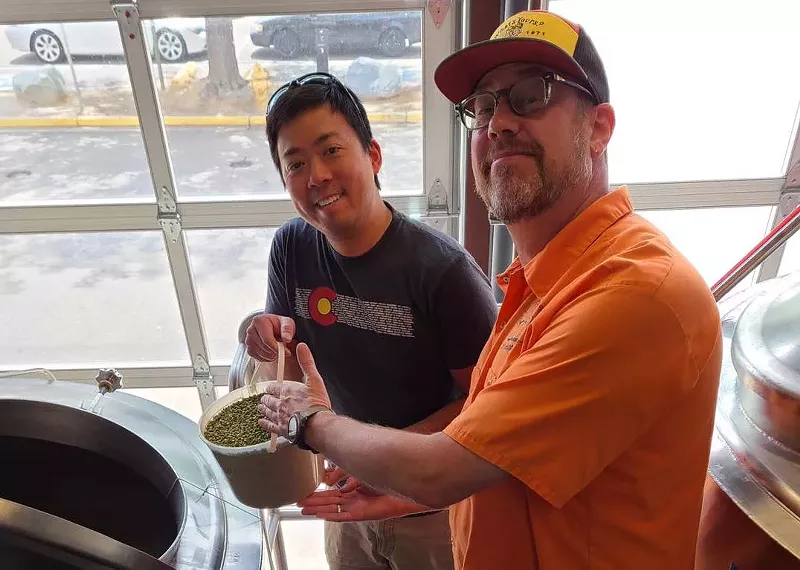 Image: David Lin (left) and Erik Peterson are feeling hoppy.
