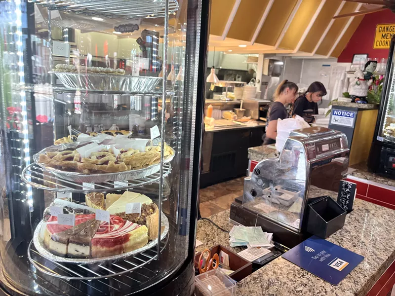 Image: pies in a case