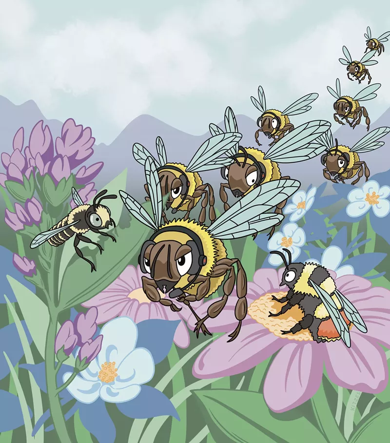Image: illusration of bees