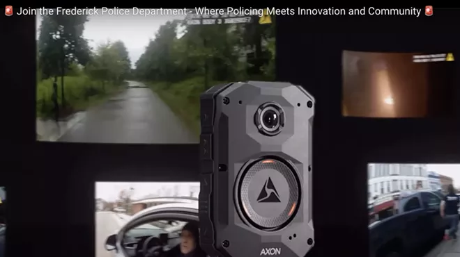 A recruiting video for the Frederick Police Department advertises its use of Axon's Draft One AI police report software
