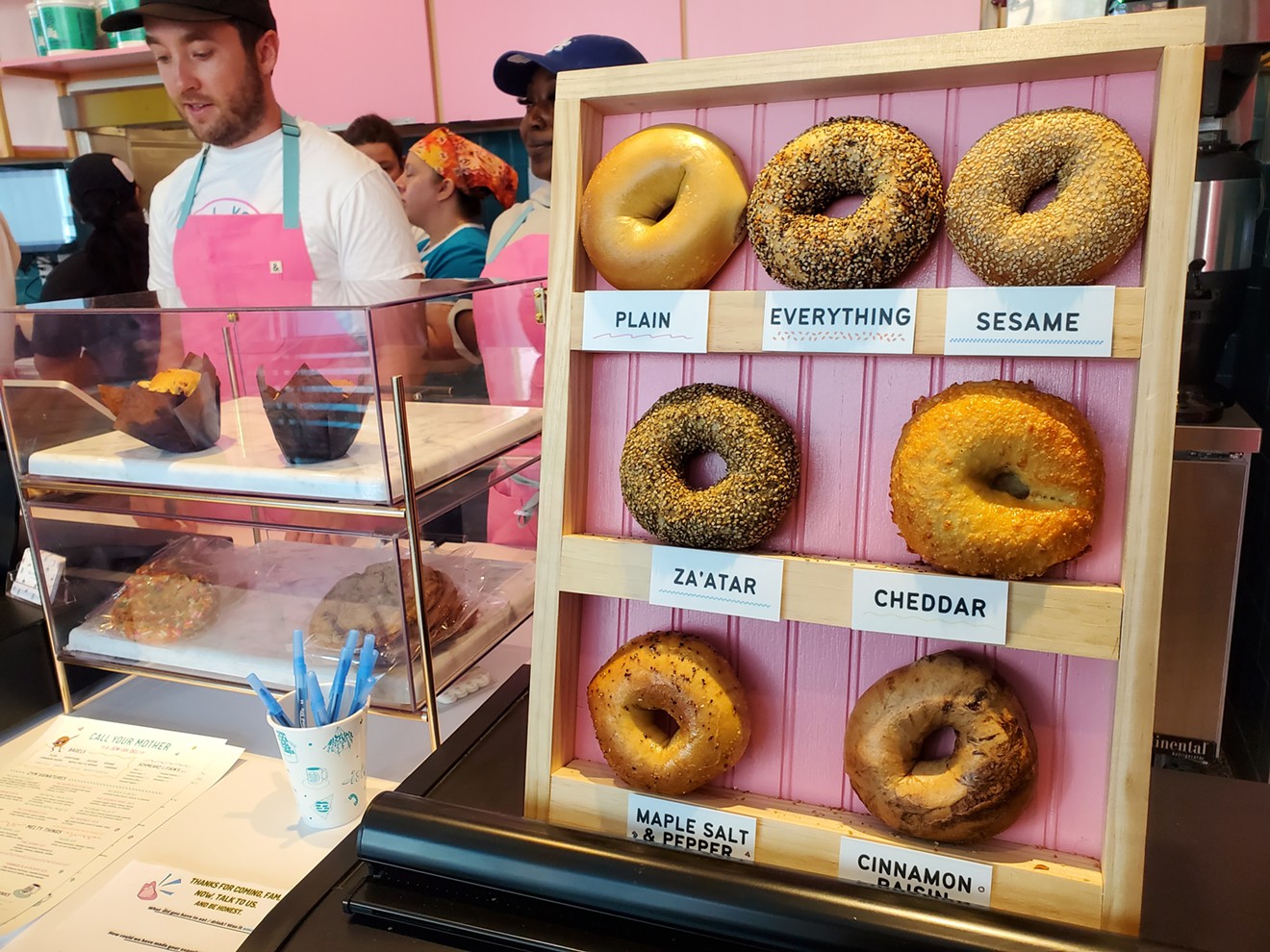 Call Your Mother offers seven bagel options including za'atar and maple salt & pepper.