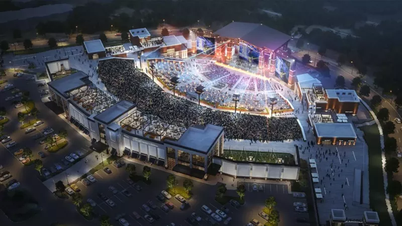 Image: Ford Amphitheater seen from above at night