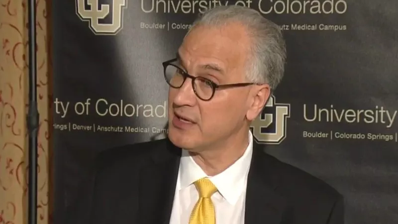 Image: Mark Kennedy speaking this week at the University of Colorado Denver.