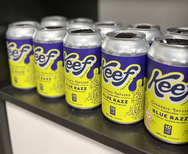 Image: The special-edition cannabis sodas are currently sold in thirteen dispensaries across the Denver area, but Keef Brands hopes to partner with more stores.