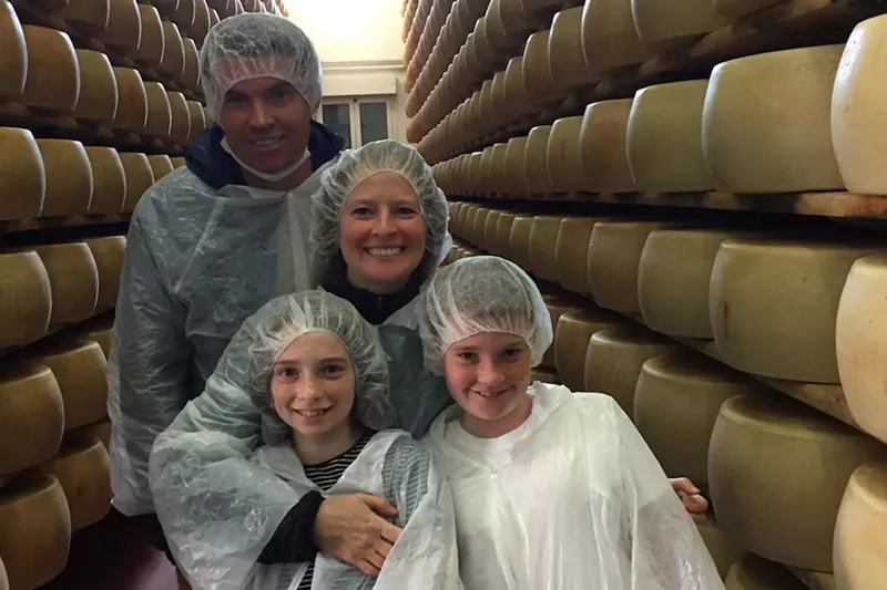 Image: Matthew Kind and his family have visited nearly a dozen countries since 2016, such as this trip to Parma, Italy.