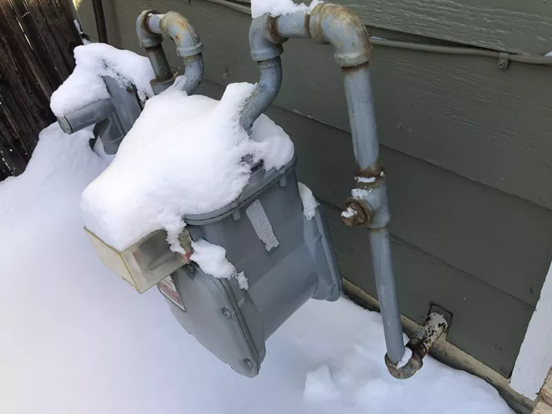 Image: Rhonnie Crutcher's gas meter was in bad shape.