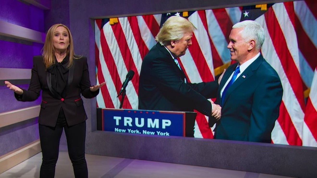 Samantha Bee introducing a segment about the Western Conservative Summit on a 2016 episode of Full Frontal With Samantha Bee.