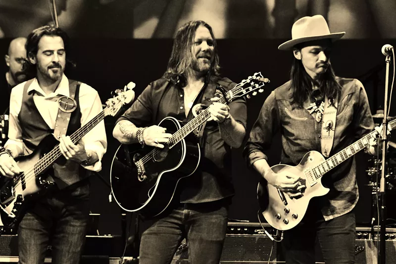 Image: Left to right: Berry Duane Oakley, Devon Allman and Duane Betts.