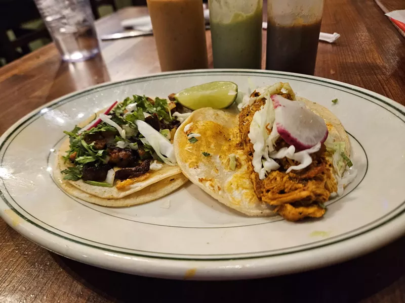 Image: two tacos on a plate