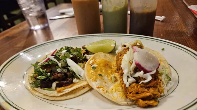 two tacos on a plate