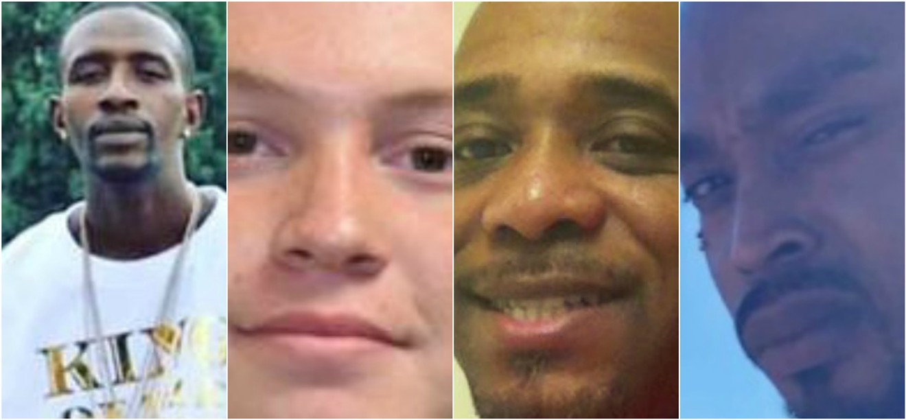 No charges have been filed in the 2019 Denver homicides of Deandre Abrams, Bryan DeHerrera, Sandy Walker and Kerryck Summers (from left).