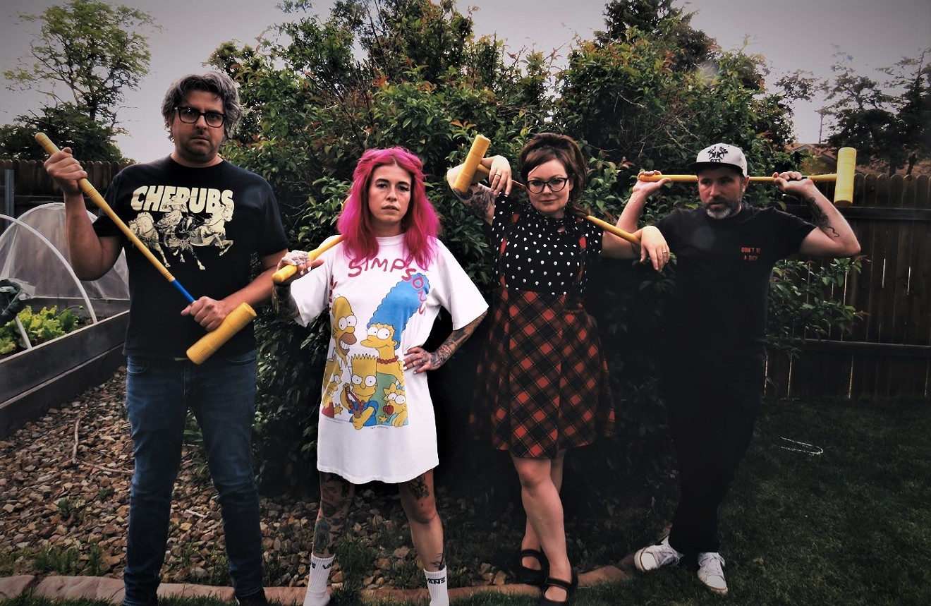 Left to right:  David Grimm, Stephanie Byrne, Jane No, Geoff Brent of Cheap Perfume.