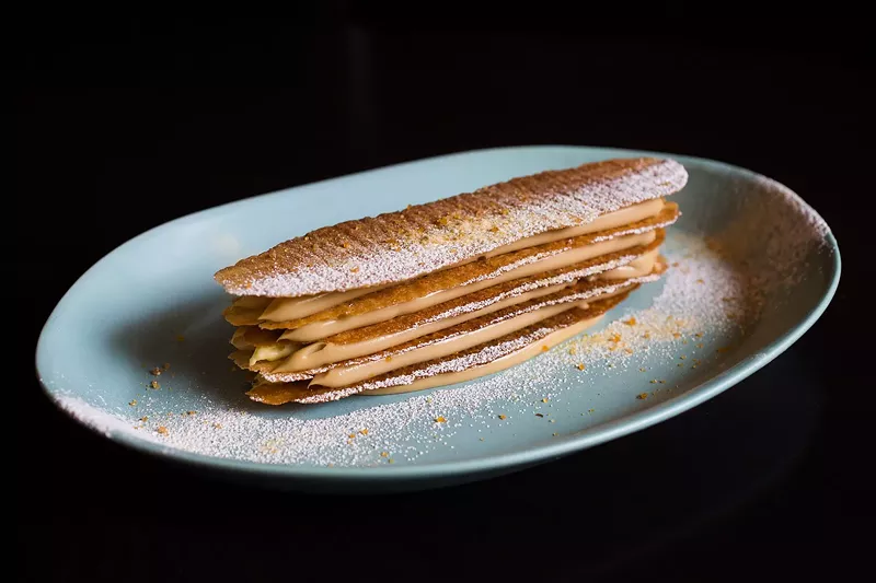 Image: Yasmin-Lozada Hissom's dulce de leche stack was one of the highlight's of Avelina's opening menu.
