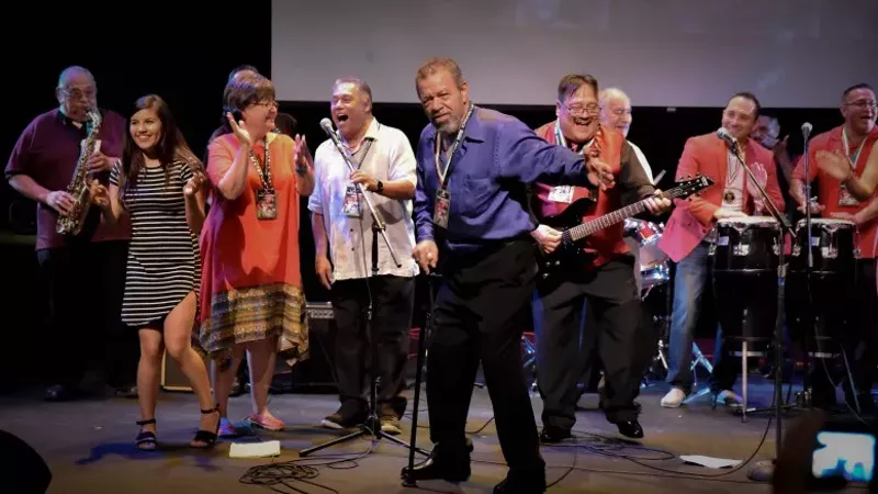 Image: The Chicano Music Hall of Fame induction concert at Su Teatro in 2017.
