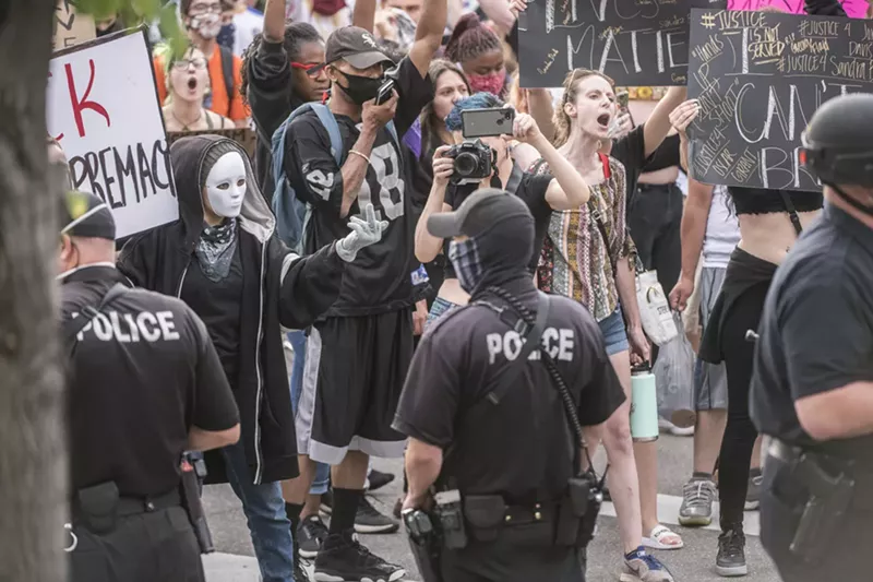 Image: Hundreds of protesters gathered at the Colorado Capitol on May 28.