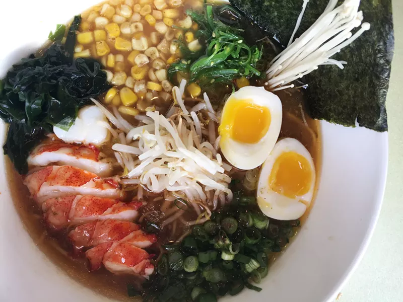 Image: Chimera's lobster ramen is one of four styles on the menu that contain housemade noodles.