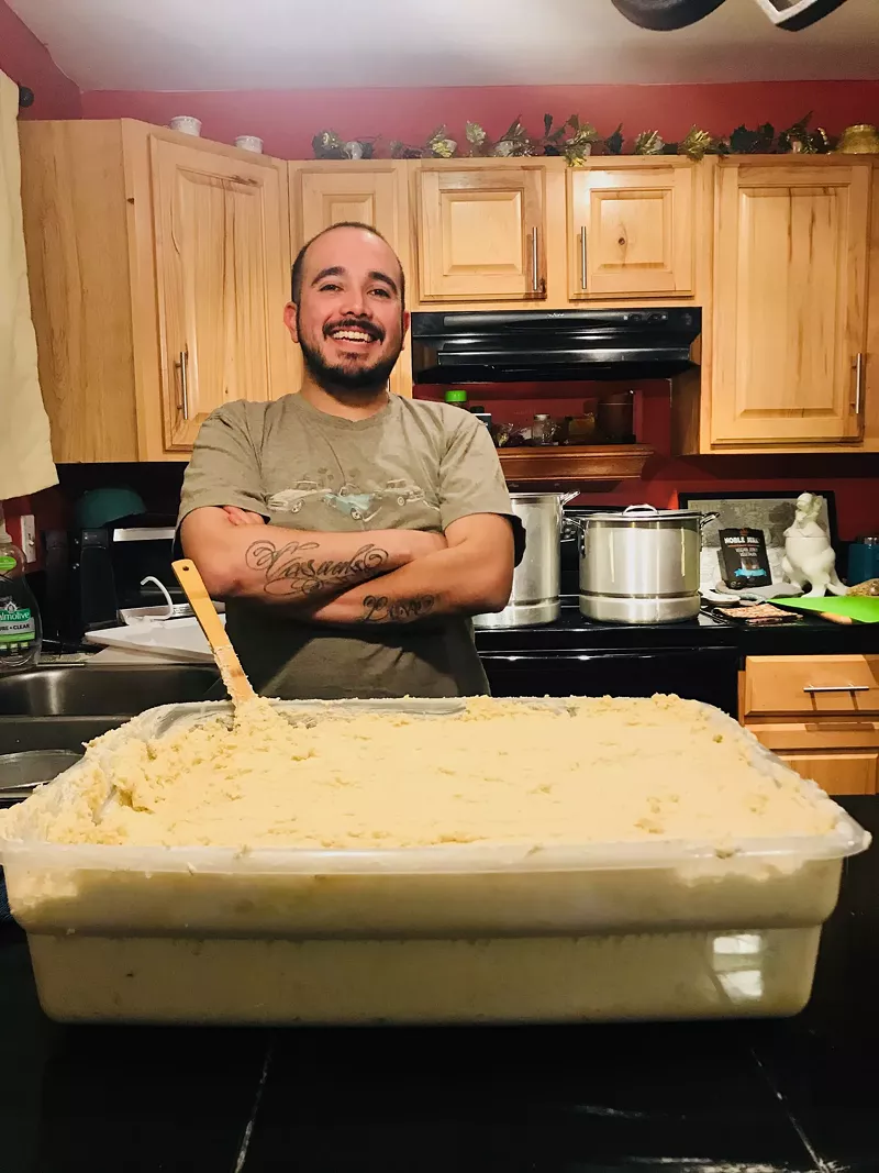 Image: David Alires creates authentic, flavorful Mexican food without the meat or dairy.