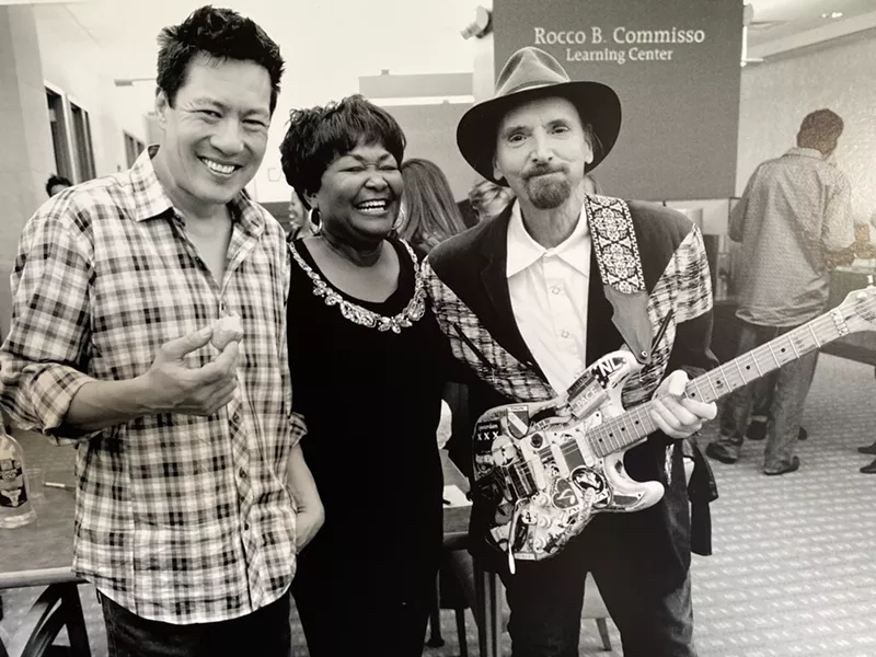 Image: Todd Park Mohr, Hazel Miller and Chris Daniels.