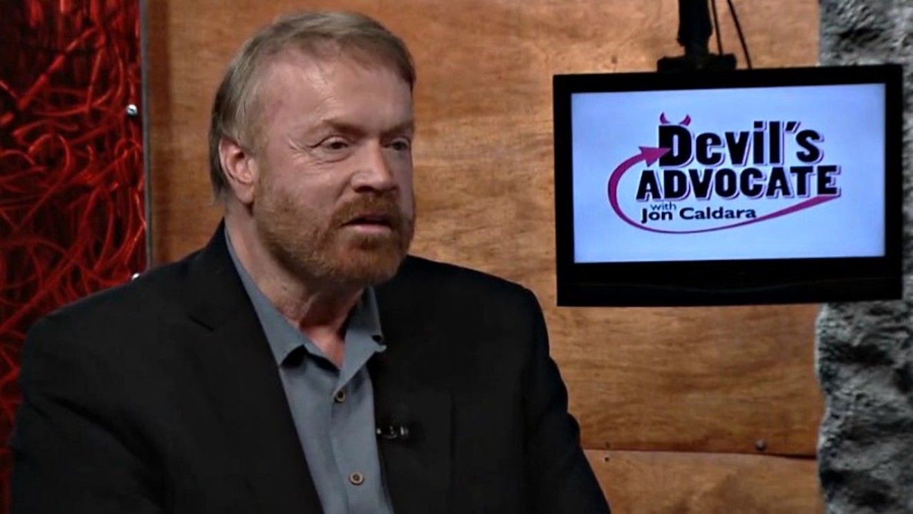 Chuck Bonniwell during an appearance on The Devil's Advocate, with Jon Caldara.