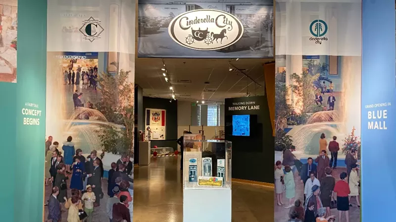 Image: A look at the entrance to the Cinderella City exhibit at the Historic Englewood Museum.