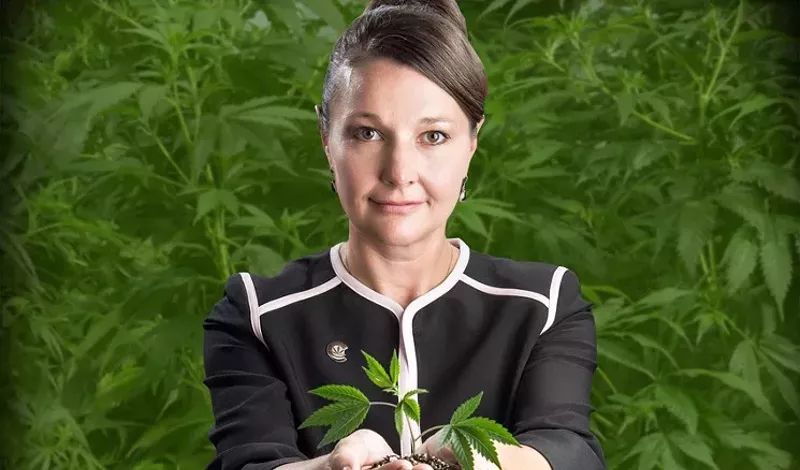 Image: Cindy Sovine was lobbying at the State Capitol for health care before turning her attention to cannabis.