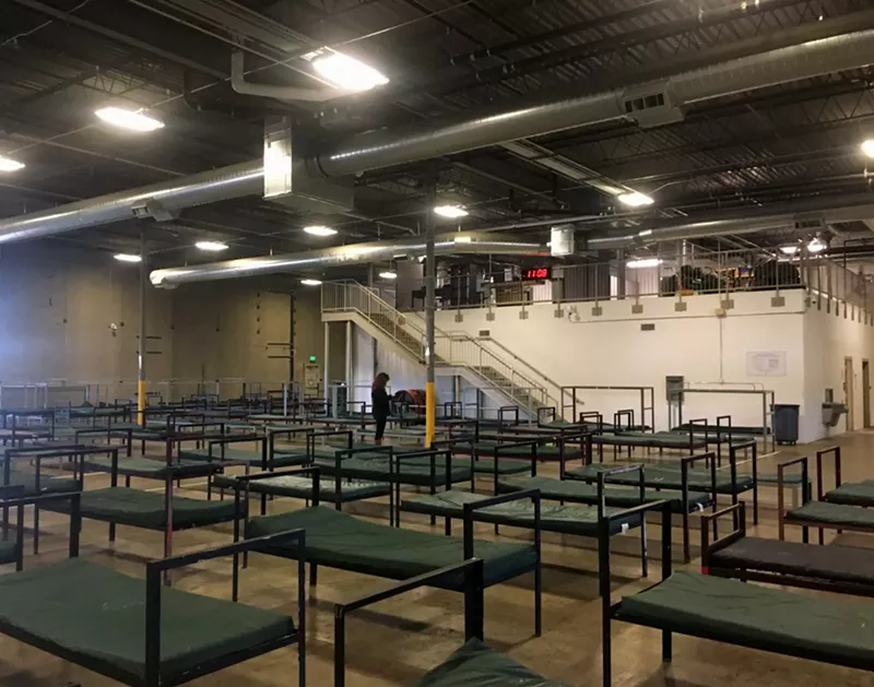Image: Bedding at the 48th Avenue Shelter.
