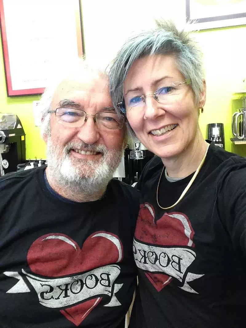 Image: Kevin Gillies and his wife, Nancy Banks, love books, but they're closing City Stacks.