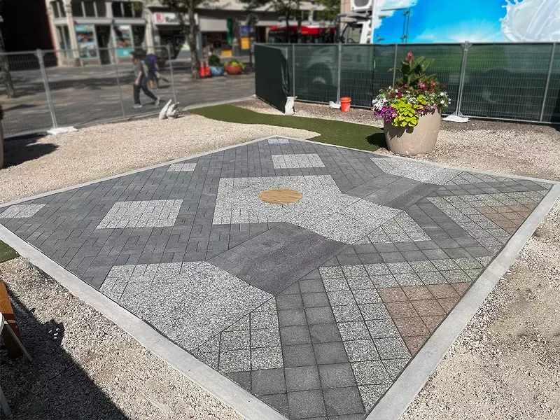 Image: The new 16th Street Mall surface will be much less slippery.