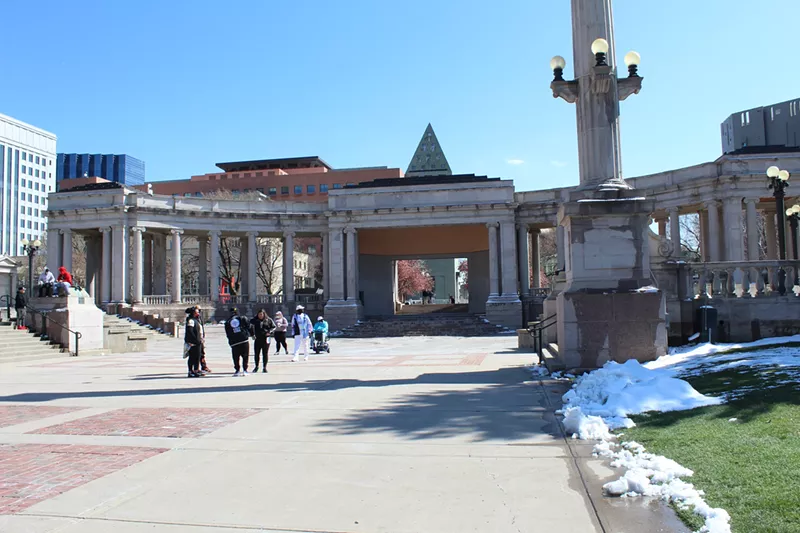 Image: Civic Center Park on April 20, 2021, as 4:20 p.m. approached.