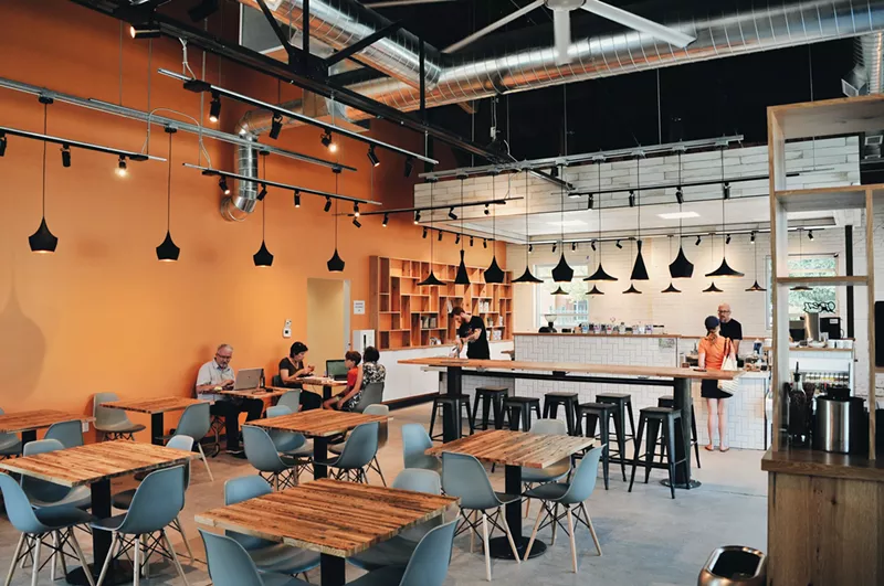 Image: Inside West Colfax Avenue's newest coffee and kombucha bar.