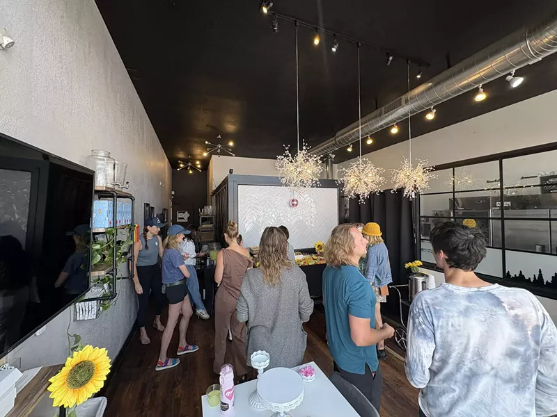 Image: patrons inside a store