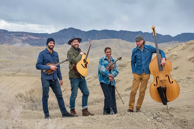 Image: Jack Tolan, Alex Paul, Anneke Dean and Eric Shedd of Colorado-based band Birds of Play play Tuft Theater at Swallow Hill Music Friday, April 15.