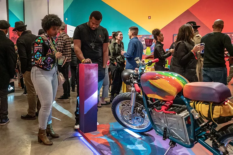 Image: Detour's futuristic electric bike at RedLine, one of the groups to receive NEA funding.