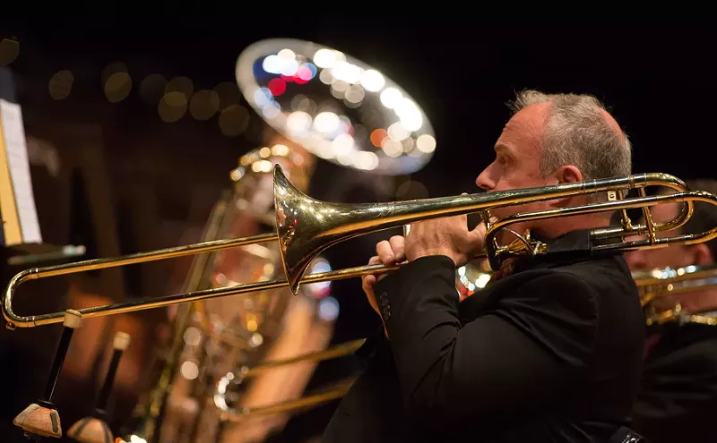 Image: Sound the Horns: Colorado Brass &amp; Percussion Playing Outdoor Concert at McGregor Square