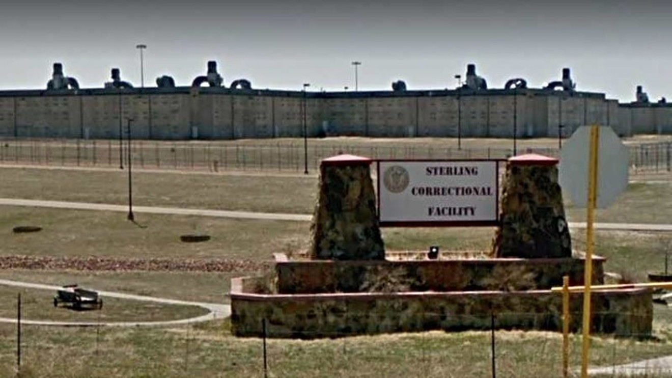 The entrance to the Sterling Correctional Center, where ten inmates have died of COVID-19.