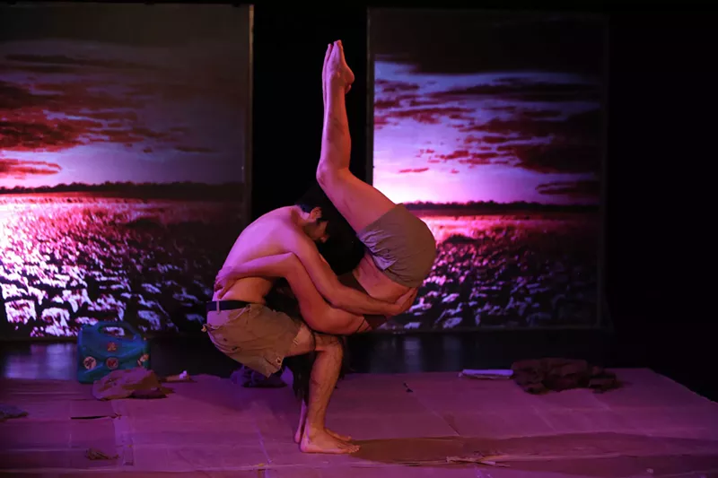 Image: Definition of Man will be performed over Zoom from Los Angeles for the Denver Fringe Festival.