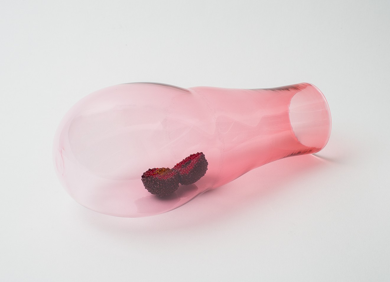 Lindsay Smith Gustave, "Meiosis," 2018, custom blown glass, glass beads, plaster.