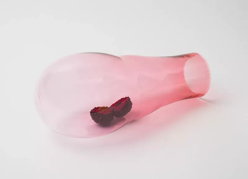 Image: Lindsay Smith Gustave, "Meiosis," 2018, custom blown glass, glass beads, plaster.