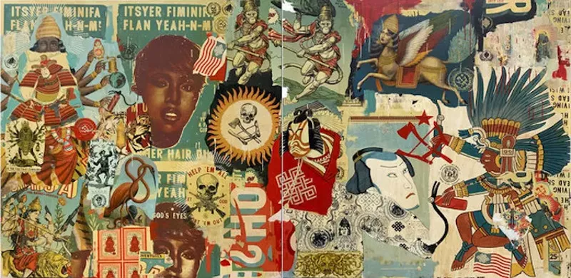 Image: Ravi Zupa crosses time and cultures in densely packed paintings.