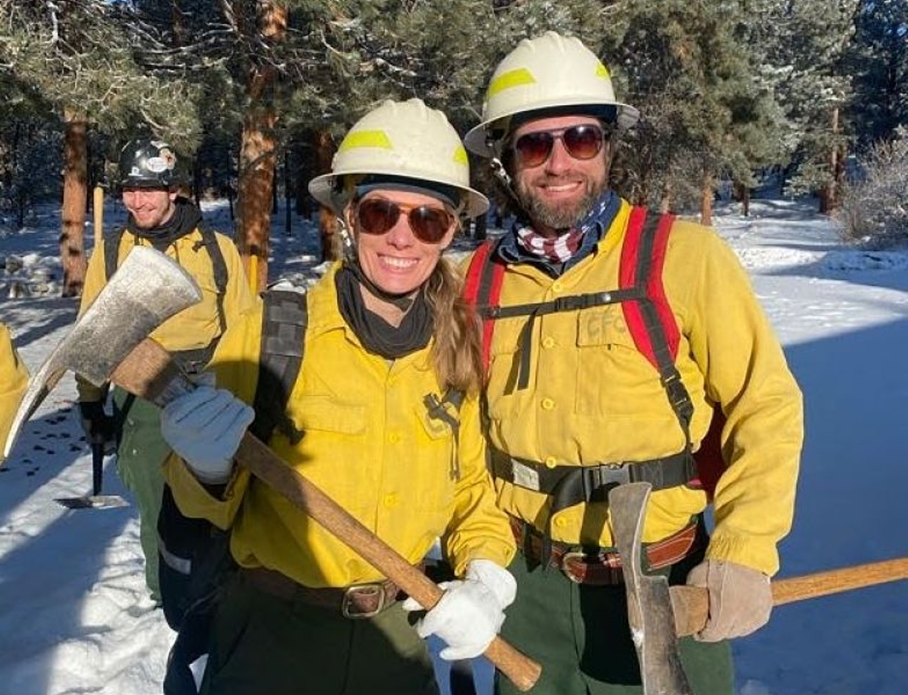 Corinne Hancock and Zach Snavely at Colorado Firecamp.