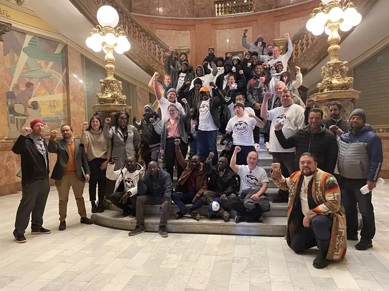 Image: Members of the Colorado Independent Drivers United group.
