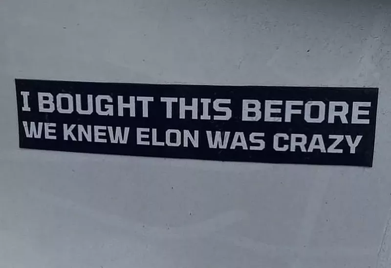 Image: I Bought This Before Elon Went Crazy Tesla sticker