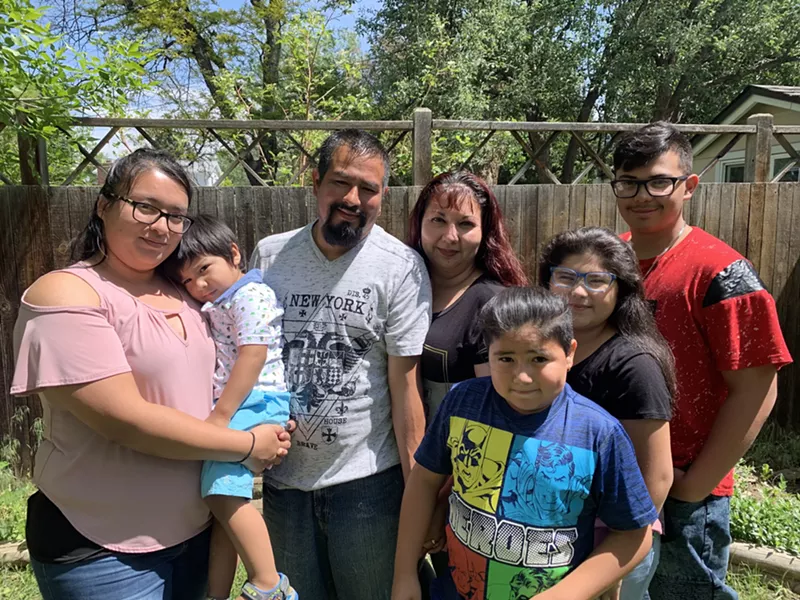 Image: Jorge Zaldivar with his family at their home in southwest Denver.