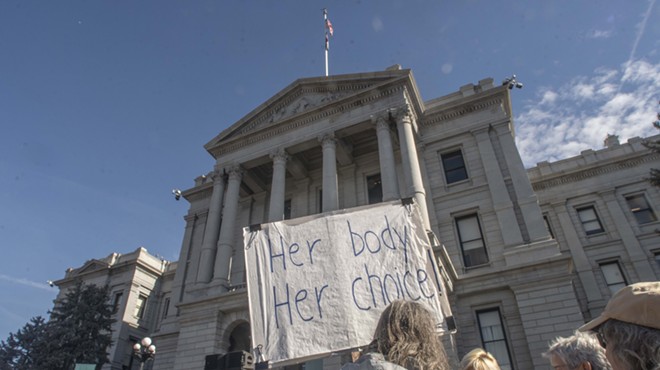 abortion supporters at Colorado capitol.