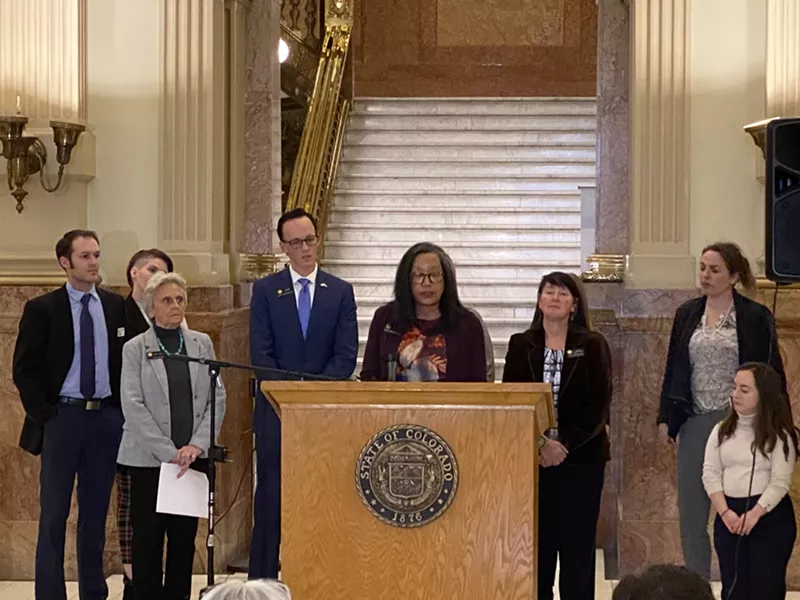 Image: Colorado Democrats unveiled the Colorado Prescription Drug Transparency Act of 2020 at the Capitol on January 21.